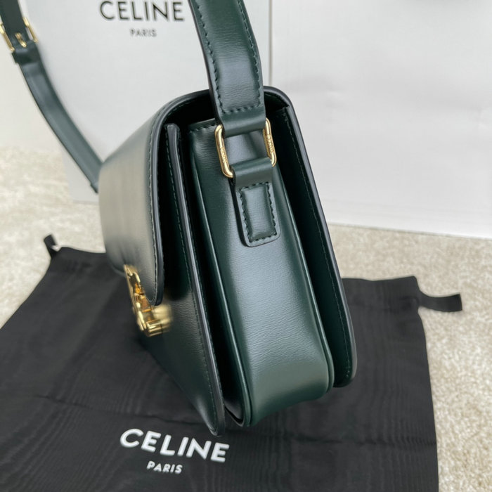 Celine Medium Triomphe Bag Green Cl35023