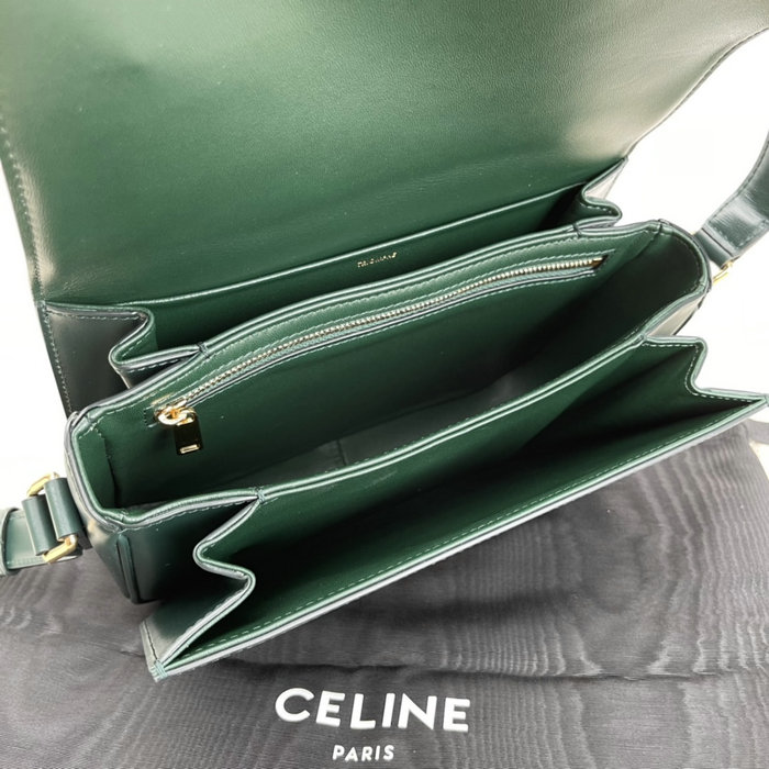 Celine Medium Triomphe Bag Green Cl35023