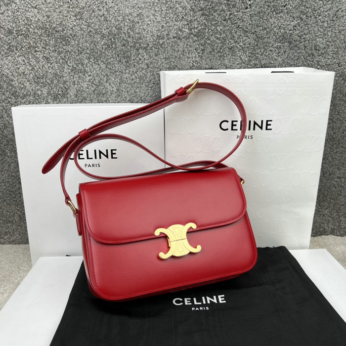 Celine Medium Triomphe Bag Red Cl35023