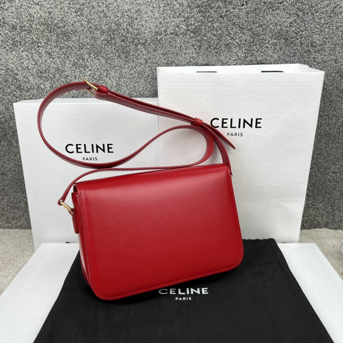 Celine Medium Triomphe Bag Red Cl35023