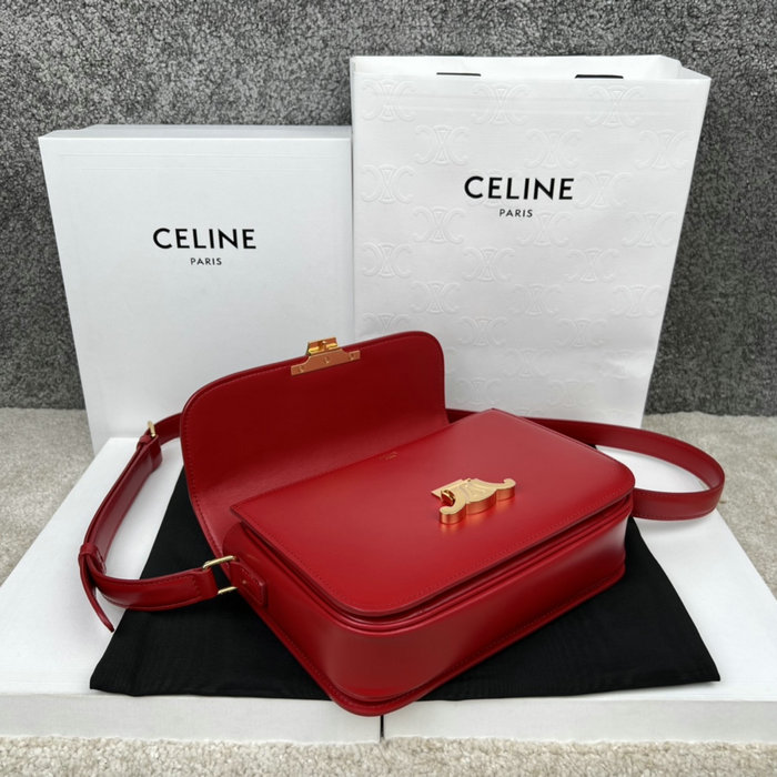 Celine Medium Triomphe Bag Red Cl35023