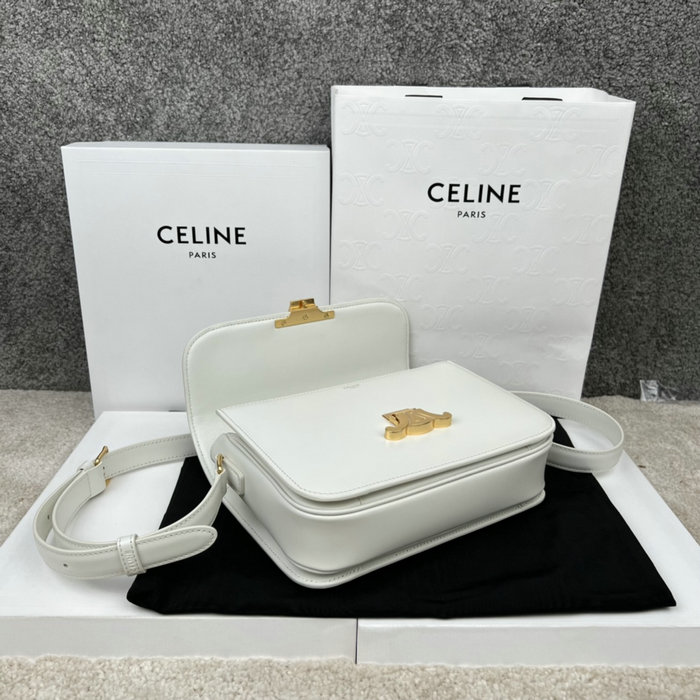 Celine Medium Triomphe Bag White Cl35023