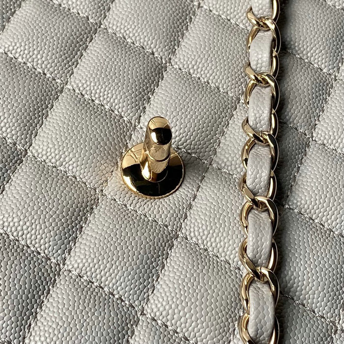 Chanel Flap Bag With Top Handle Grey A92991