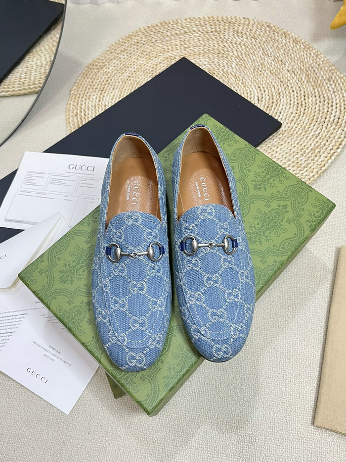 Gucci Jordaan GG Denim Loafers MSG042603