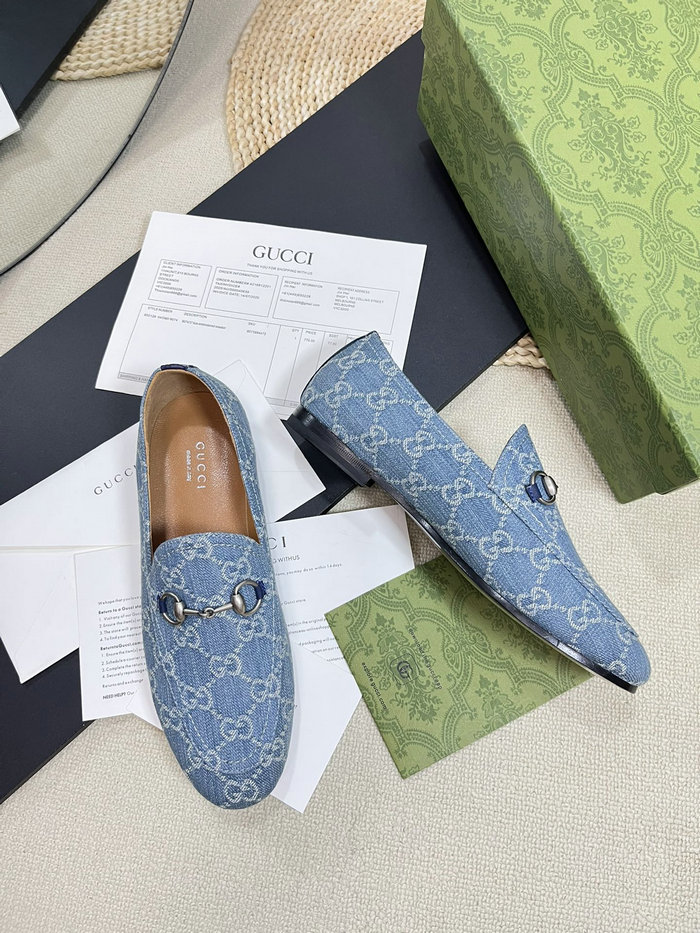 Gucci Jordaan GG Denim Loafers MSG042603