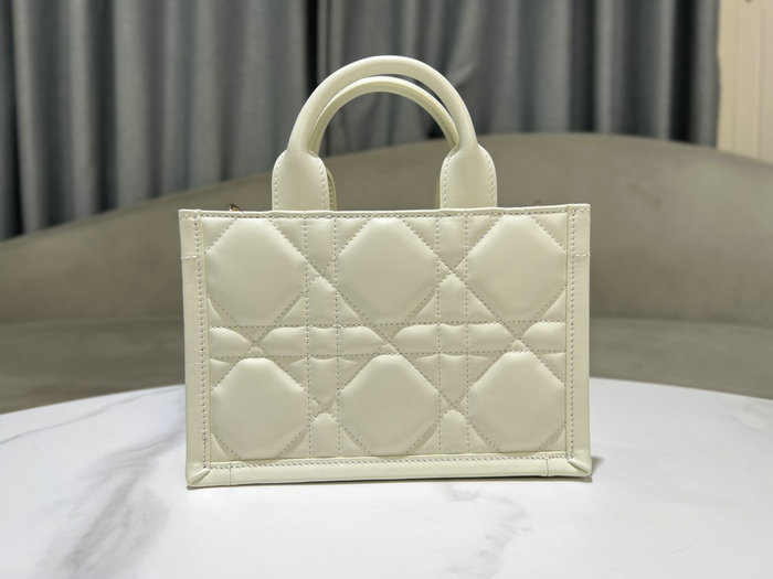 Mini Dior Book Tote White S5573