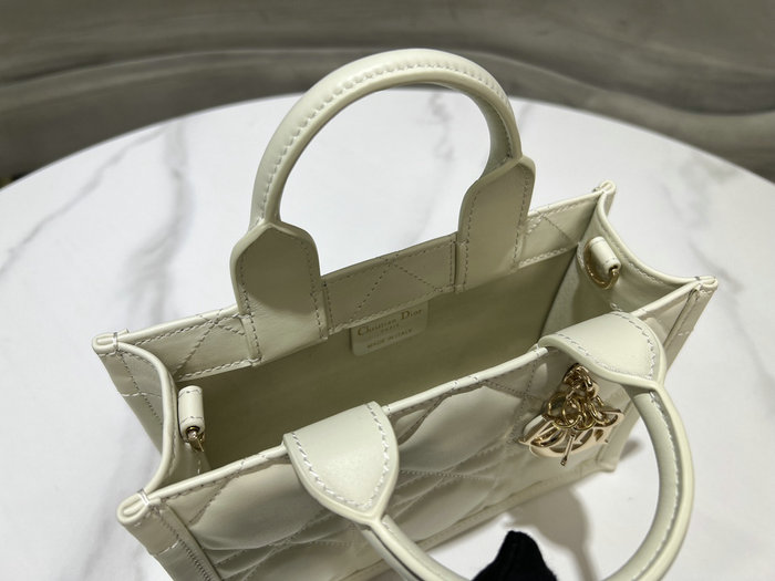 Mini Dior Book Tote White S5573