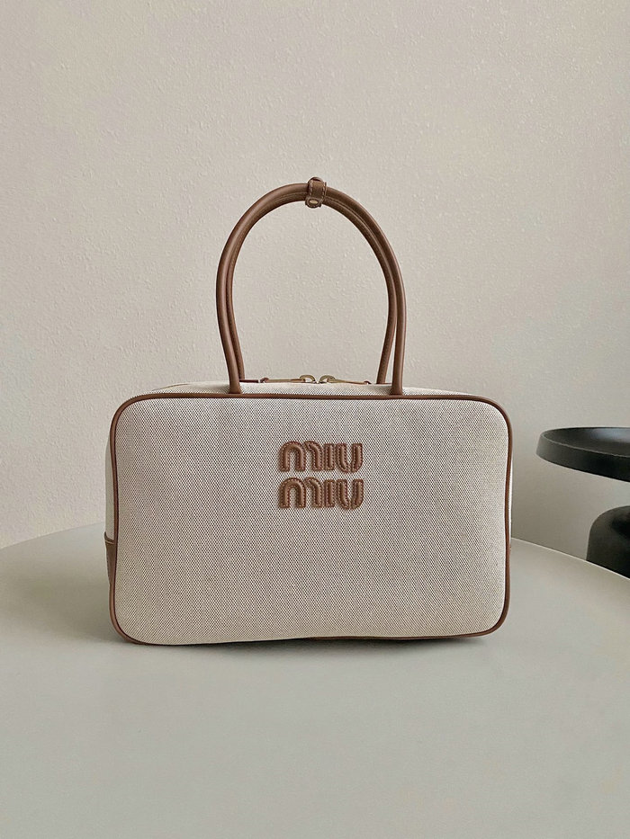 Miu Miu Canvas Top-handle Bag 5BB117