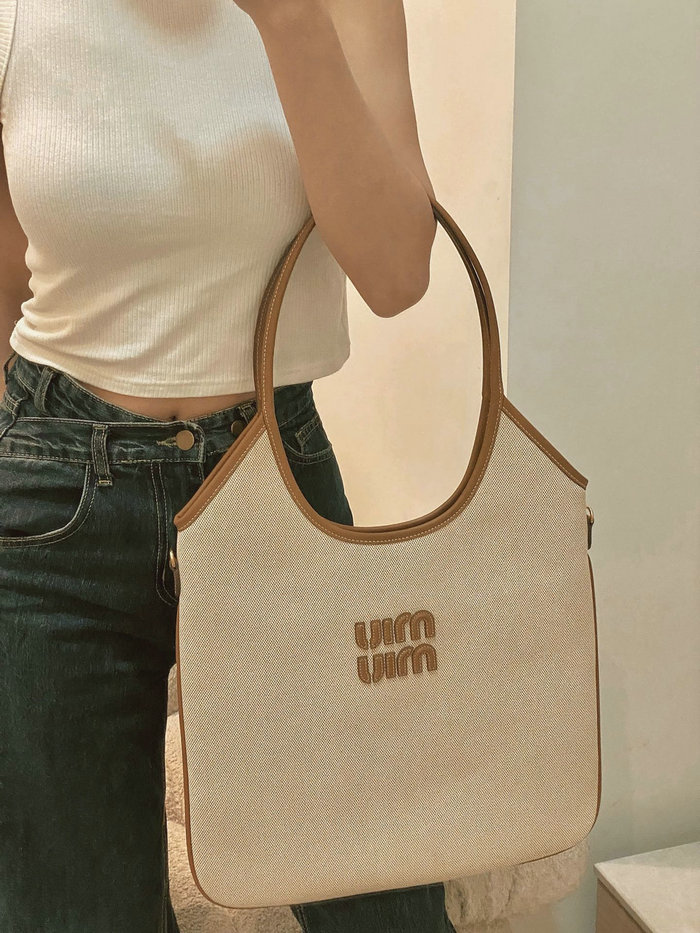 Miu Miu Ivy Canvas Tote Bag 5BG231