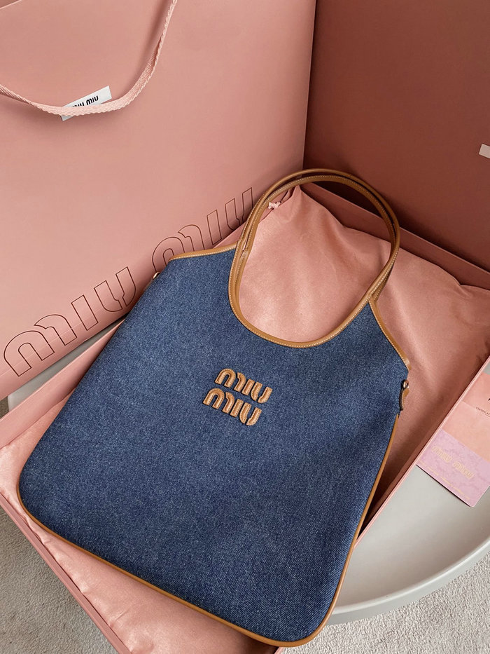 Miu Miu Ivy Denim Tote Bag 5BG231