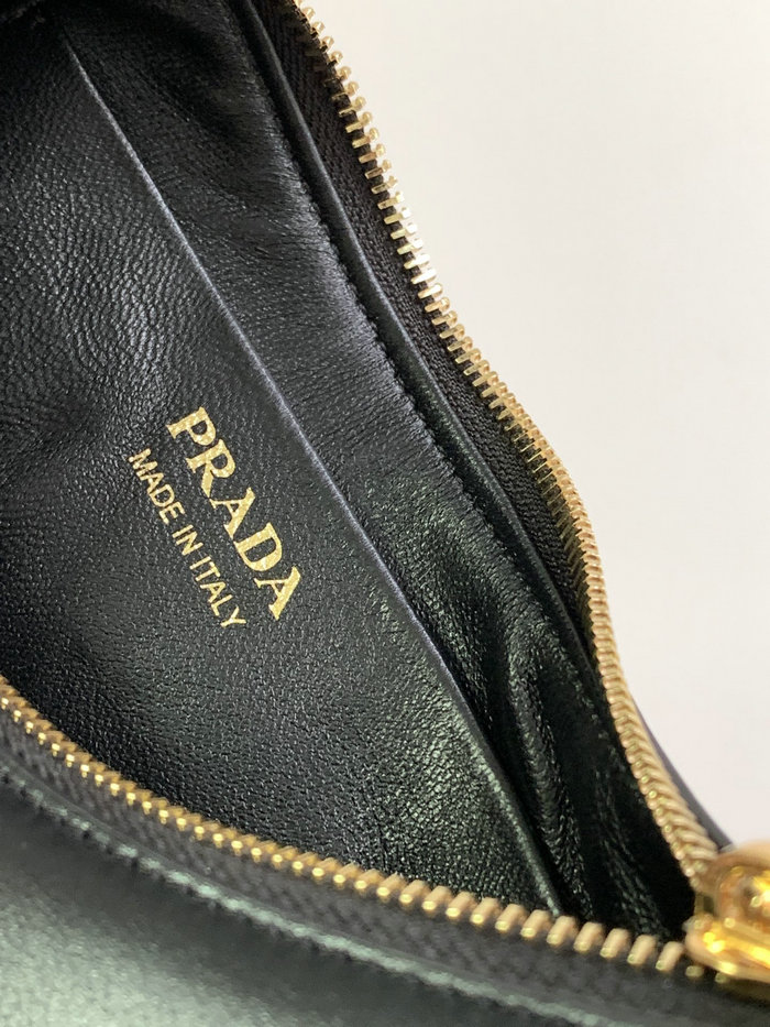 Prada Arque leather shoulder bag Black 1BC194