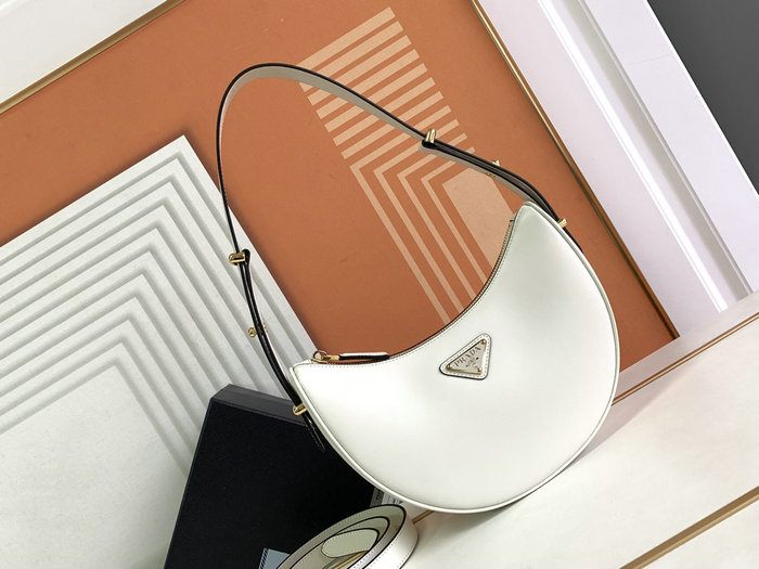 Prada Arque leather shoulder bag White 1BC194