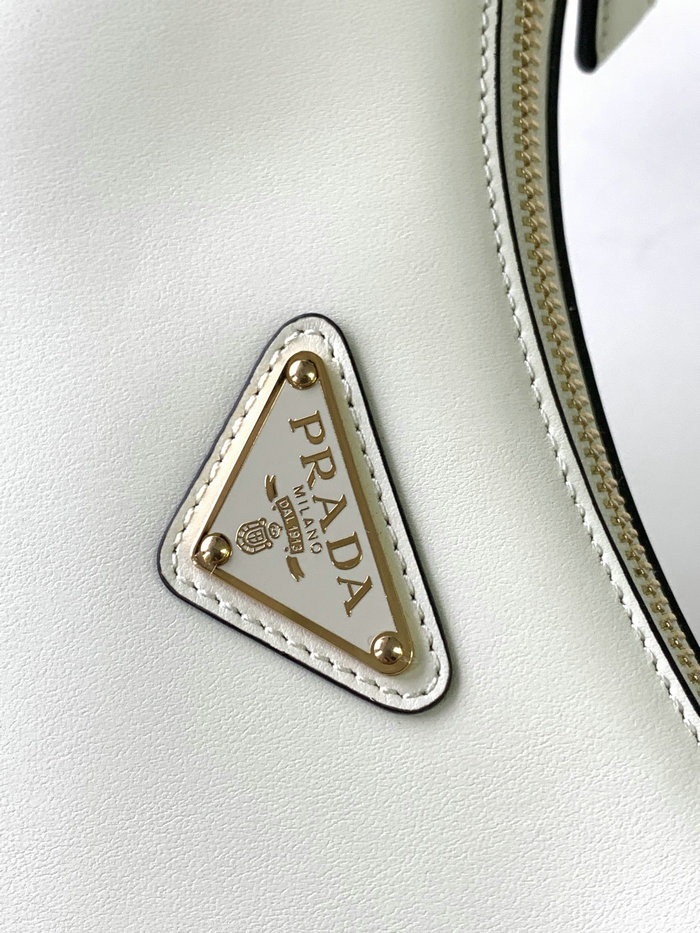 Prada Arque leather shoulder bag White 1BC194