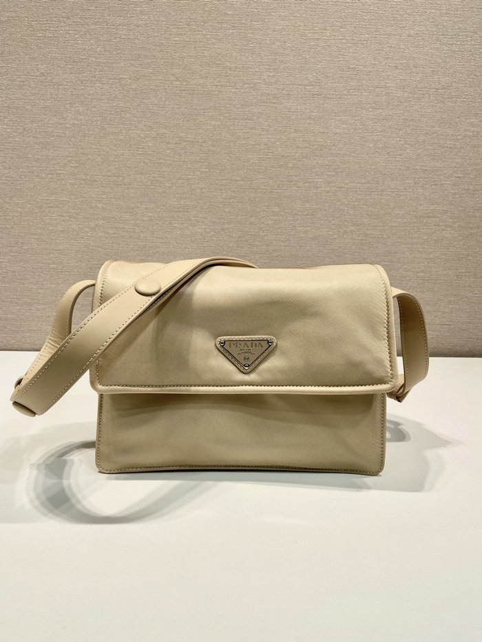 Prada Small padded Re-Nylon shoulder bag Beige 1BD313