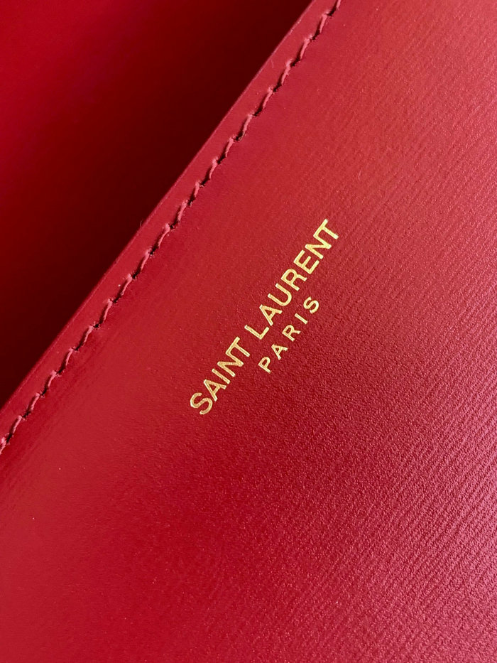 Saint Laurent Box Leather Cassandra Bag Red 578000