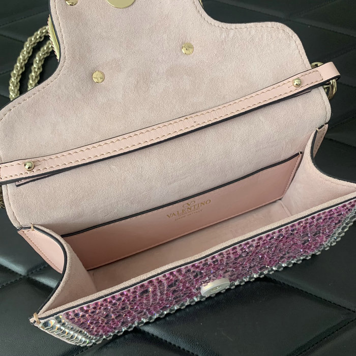 Valentino Small Loco Shoulder Bag Pink V5013