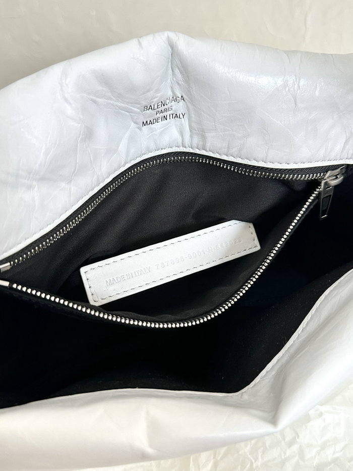 Balenciaga Monaco Small Sling Bag White B787896