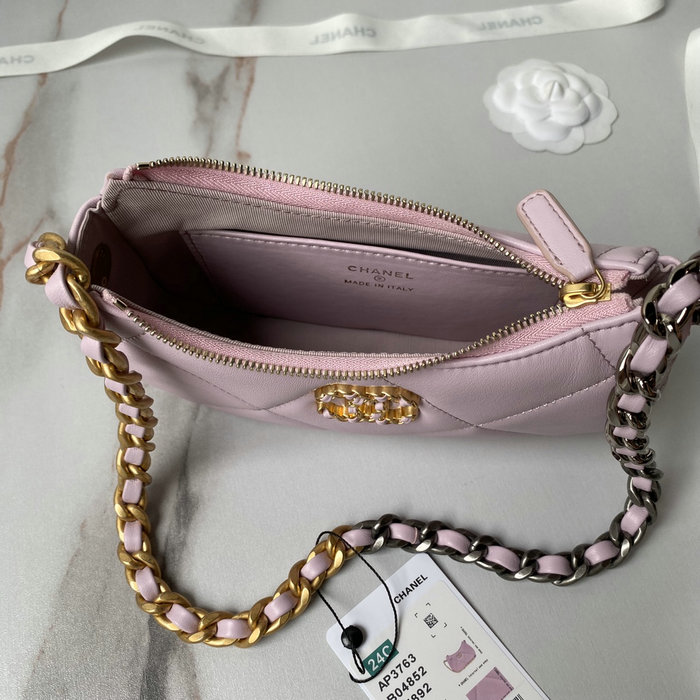 Chanel 19 Clutch With Chain Pink AP3763