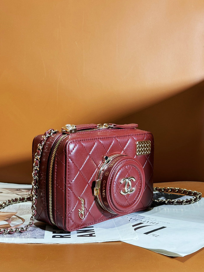 Chanel Camera Bag Red AS4817