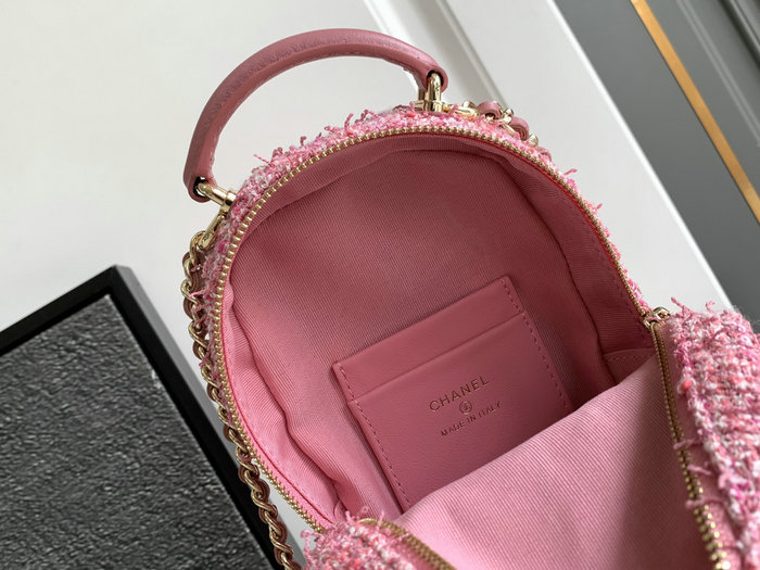 Chanel Tweed Backpack Pink AP3753