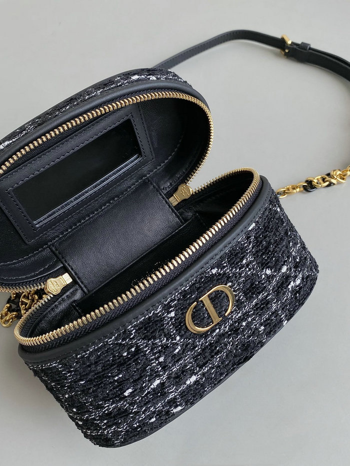 Dior Caro Tweed Mini Vanity Case S5198