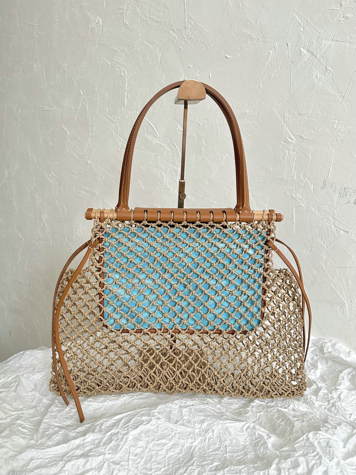 Goyard Aligre Bag Raffia Net Bag G6906 Blue