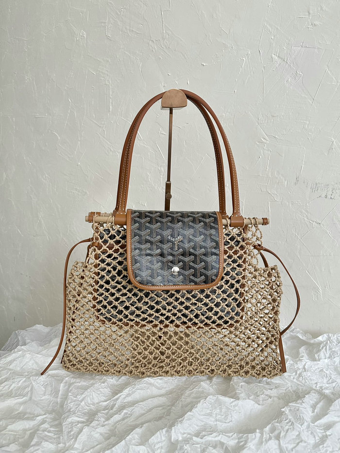 Goyard Aligre Bag Raffia Net Bag G6906 Brown