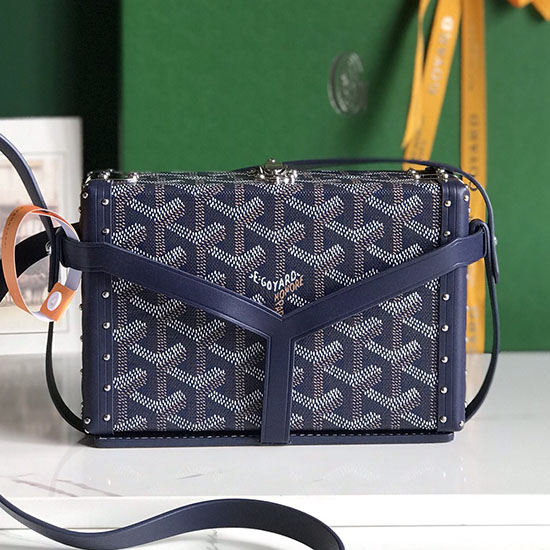 Goyard Minaudiere Trunk Bag G020177 Navy