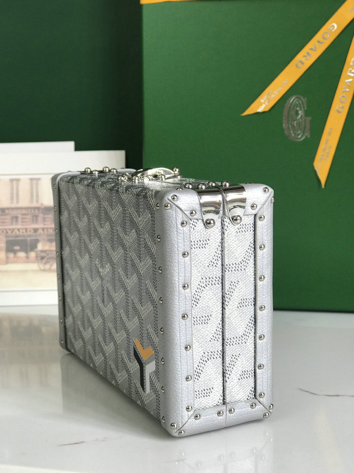 Goyard Minaudiere Trunk Bag G020177 Silver