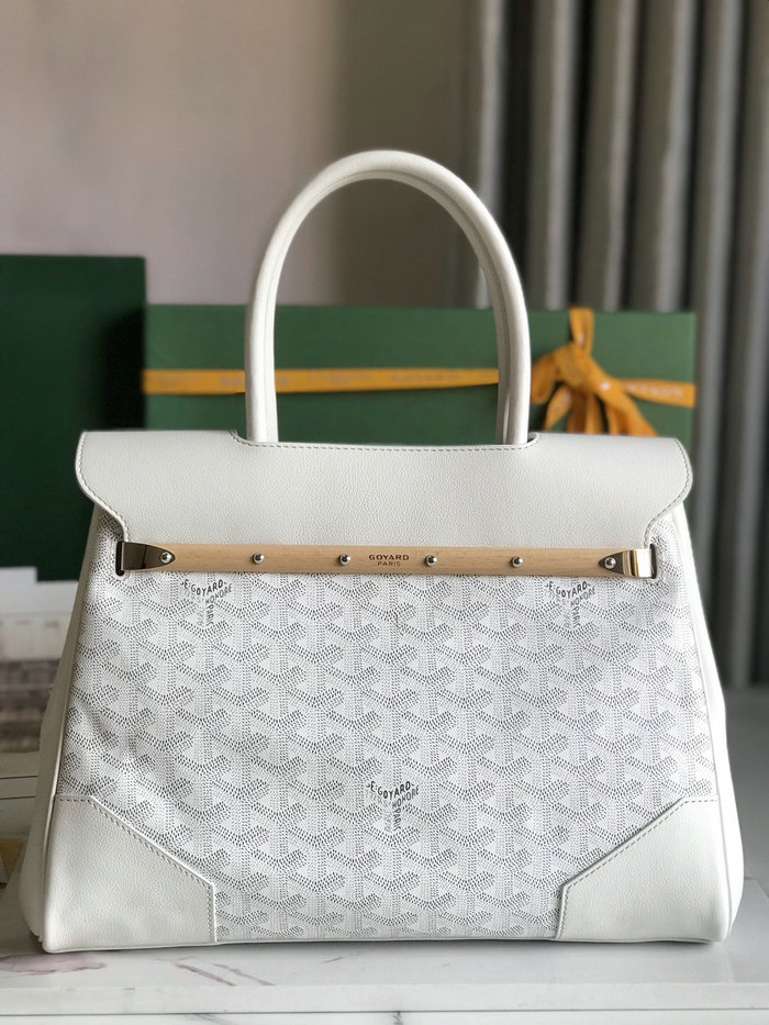 Goyard Saigon Tote Bag G020236 White