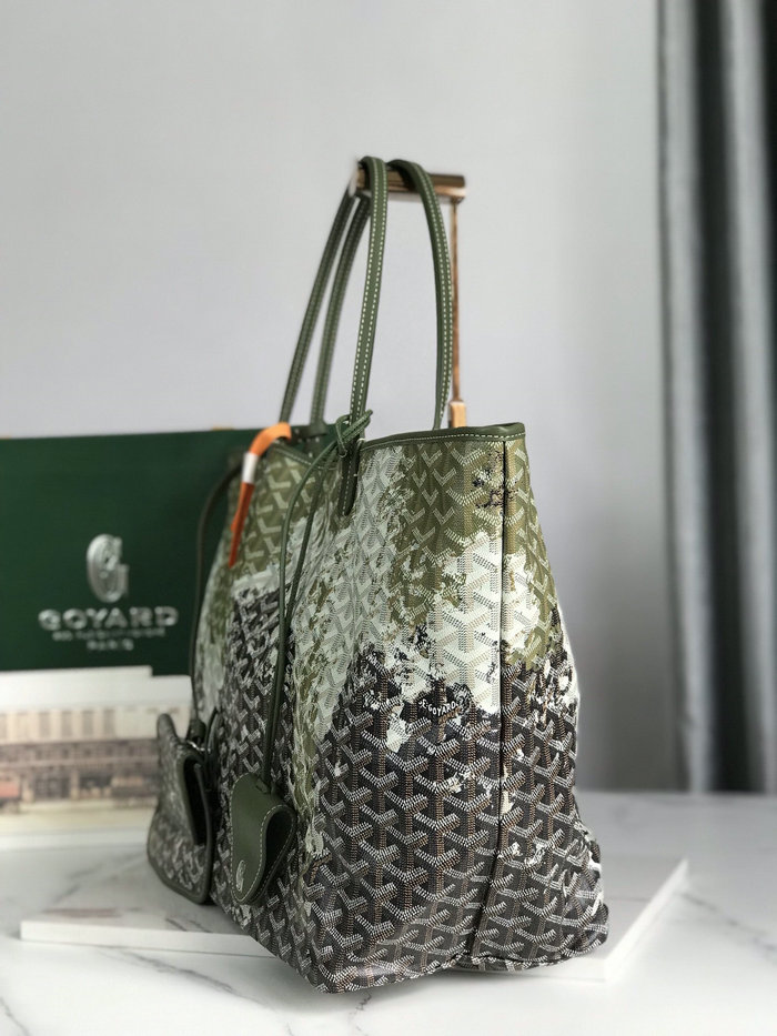 Goyard Saint Louis Tote with Print Green G6001