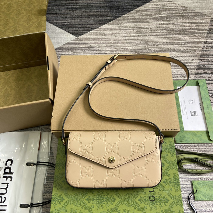 Gucci GG Super Mini Shoulder Bag Beige 772794