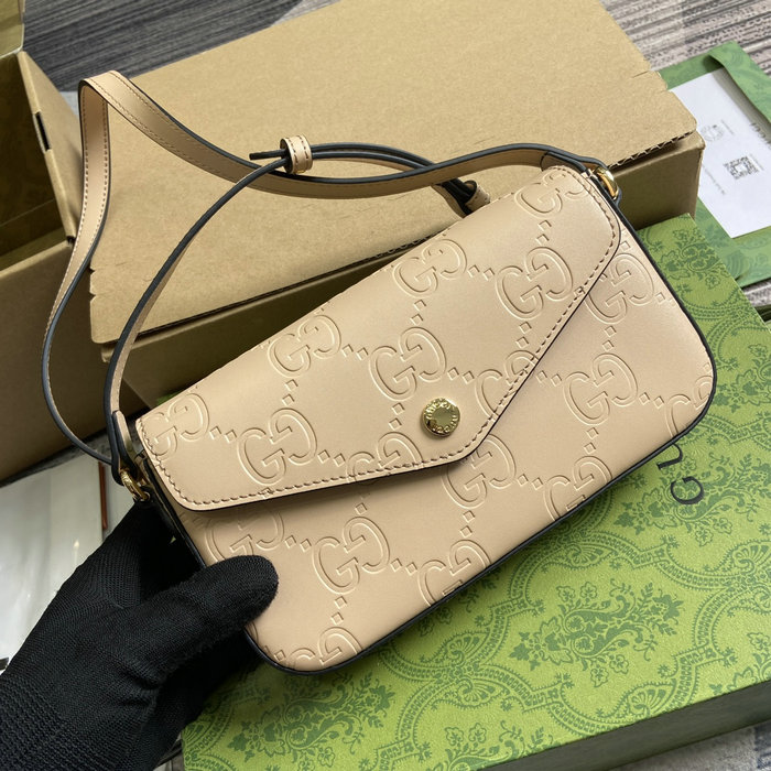 Gucci GG Super Mini Shoulder Bag Beige 772794