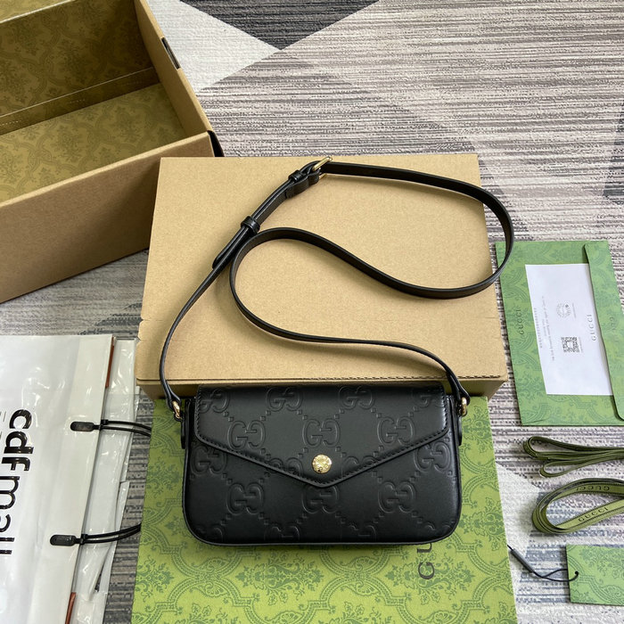 Gucci GG Super Mini Shoulder Bag Black 772794