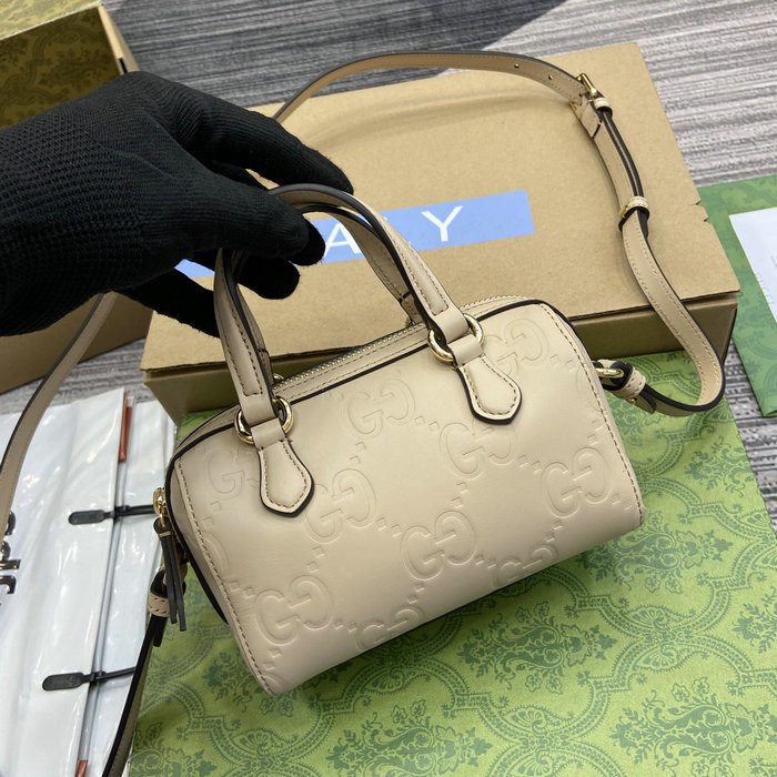 Gucci GG Super Mini Top Handle Bag Beige 790130