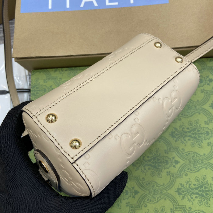 Gucci GG Super Mini Top Handle Bag Beige 790130