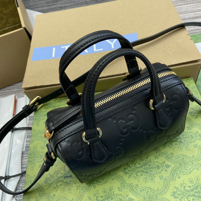 Gucci GG Super Mini Top Handle Bag Black 790130