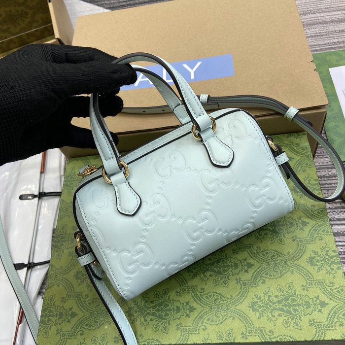 Gucci GG Super Mini Top Handle Bag Blue 790130