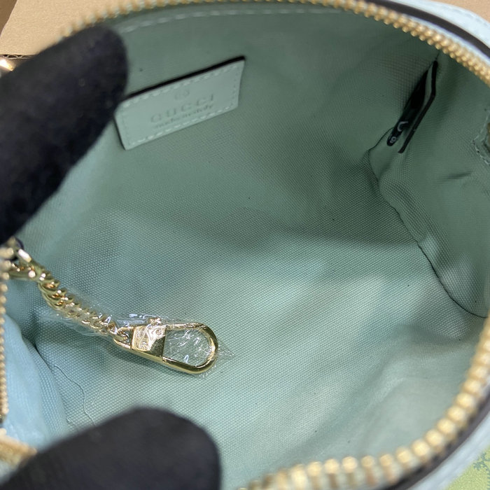 Gucci GG Super Mini Top Handle Bag Blue 790130