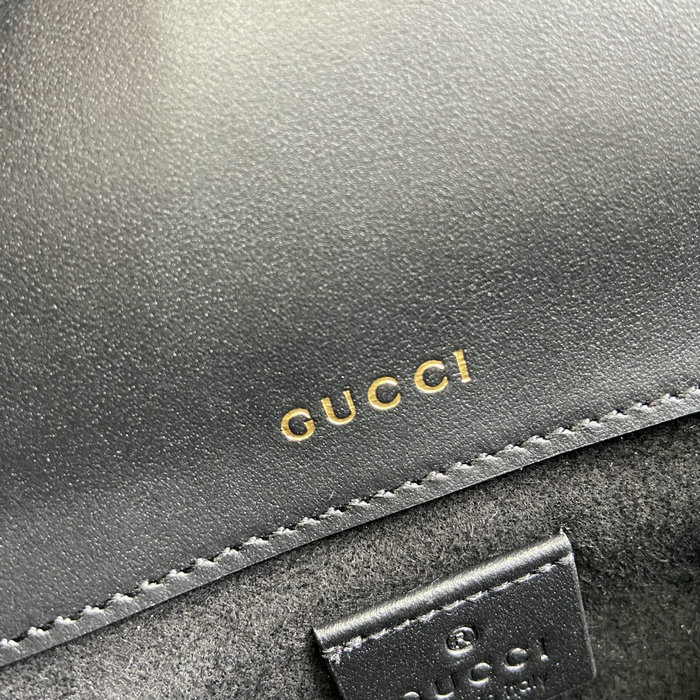 Gucci Horsebit 1955 GG Crystal Mini Bag Black 675801