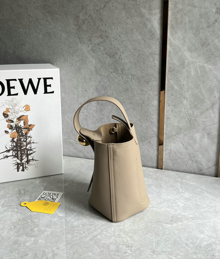 Loewe Mini Pebble Bucket Bag Beige L051701