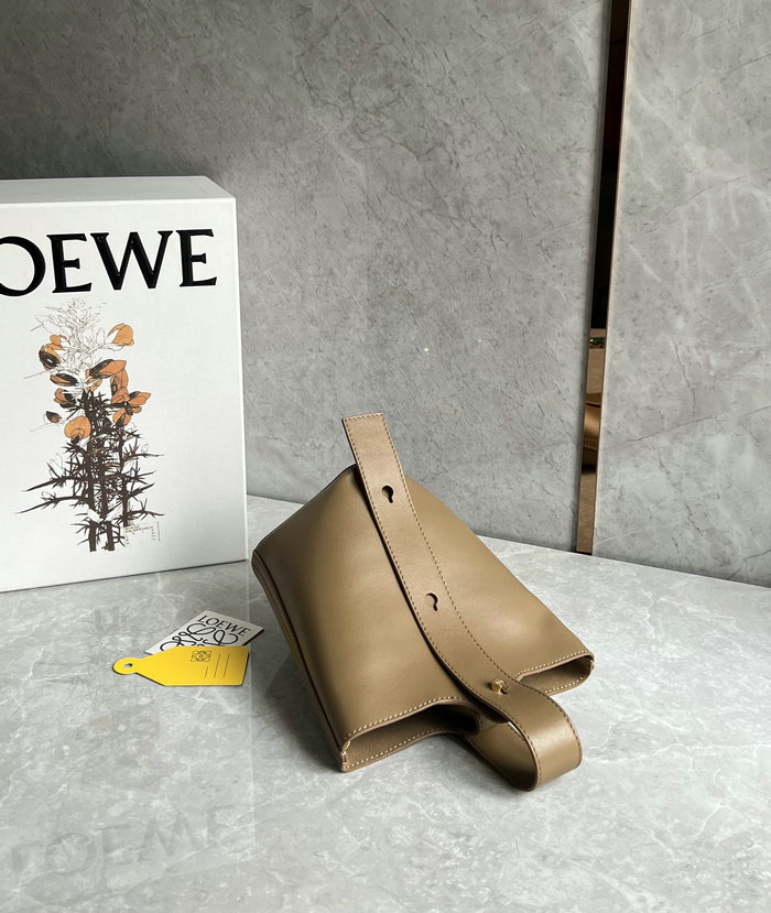 Loewe Mini Pebble Bucket Bag Brown L051701