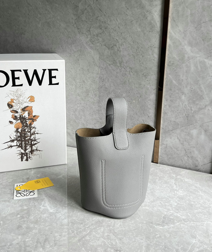 Loewe Mini Pebble Bucket Bag Grey L051701