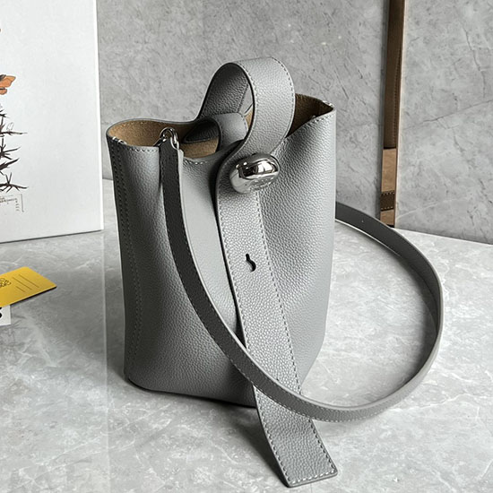 Loewe Mini Pebble Bucket Bag Grey L051701