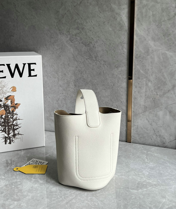 Loewe Mini Pebble Bucket Bag White L051701