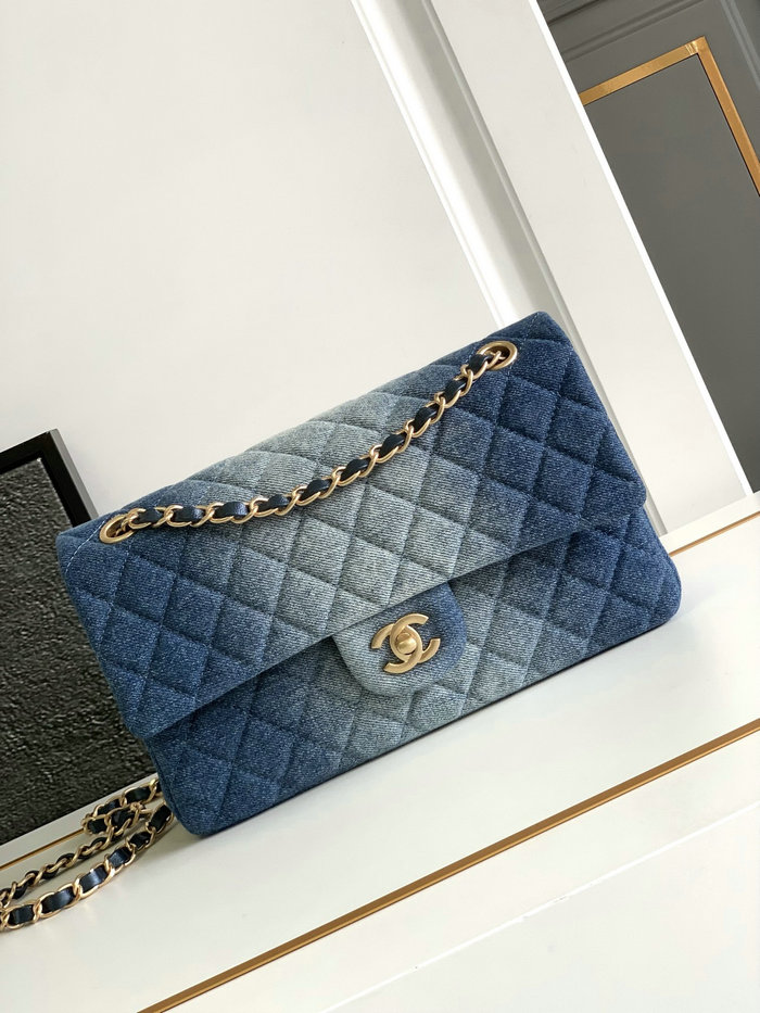 Medium Chanel Denim Bag Blue A1112