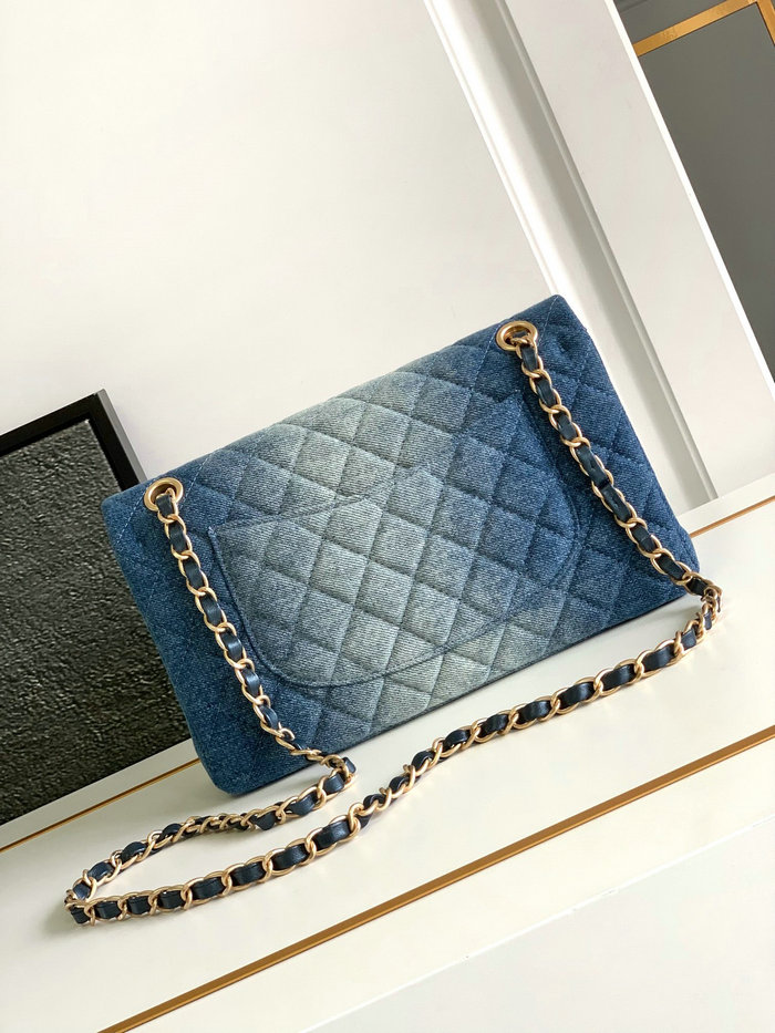 Medium Chanel Denim Bag Blue A1112