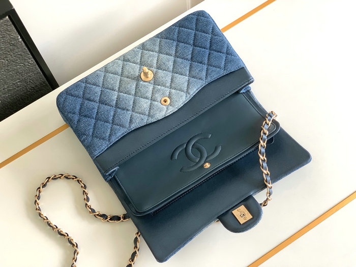 Medium Chanel Denim Bag Blue A1112