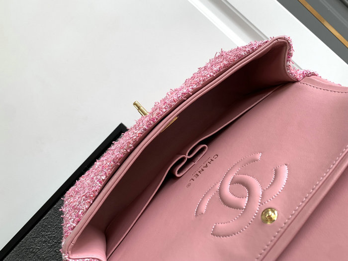 Medium Chanel Tweed Bag Pink A1112