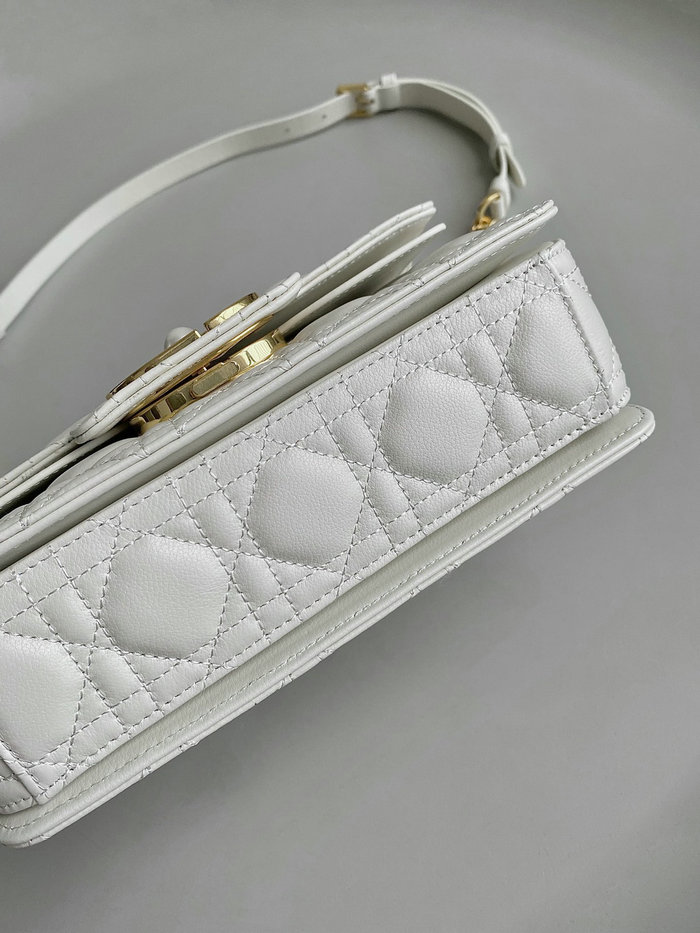 Small Dior Jolie Top Handle Bag White D6551